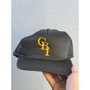 Speedway GBI Hat Cap Snap Back Mens One Size Black Mesh Trucker‎ Embroidered